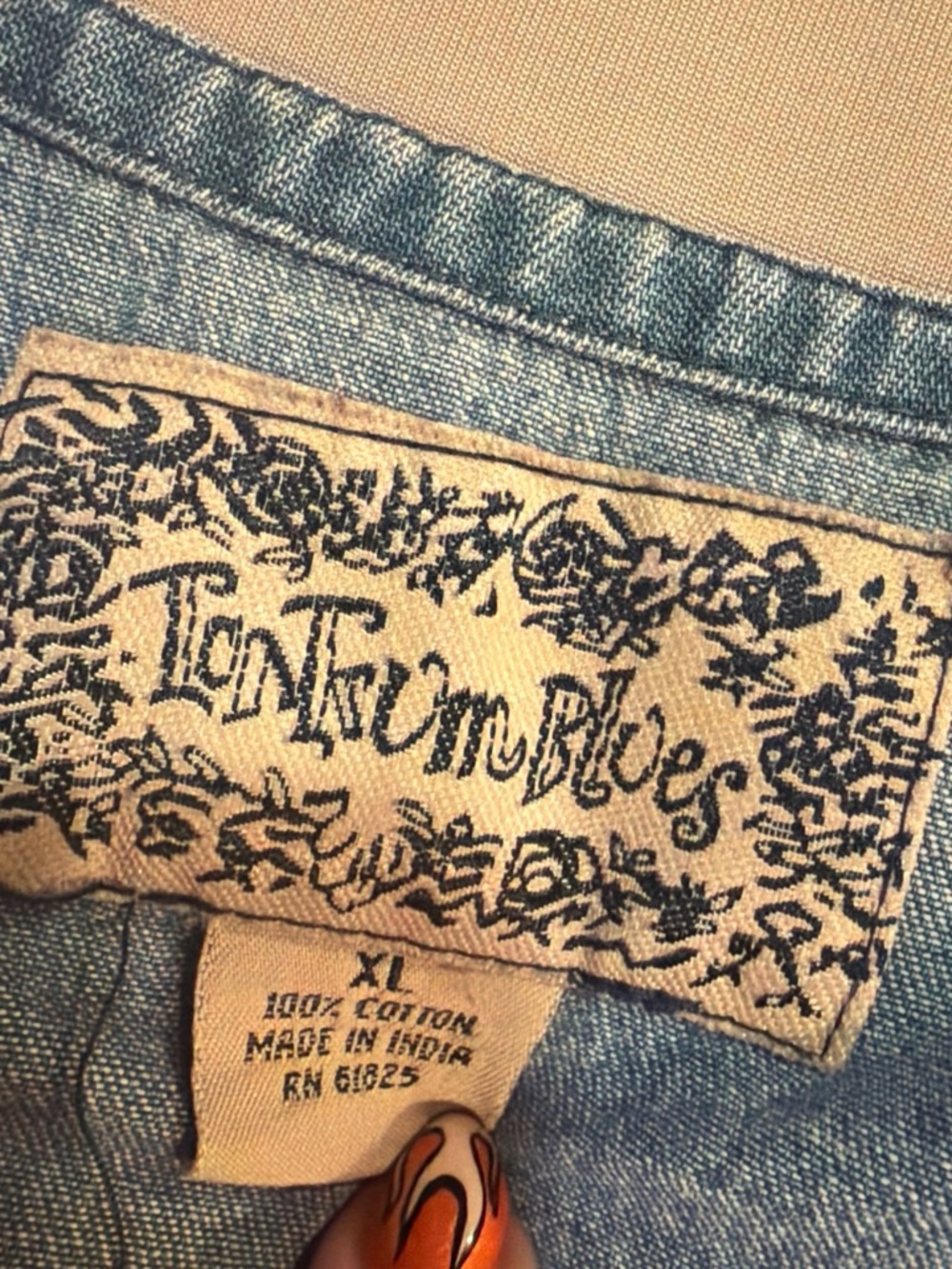 Embroidered Denim Vest - Floral Blue - Picture 4 of 5